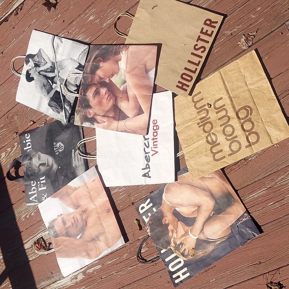 Vintage 90S Wall Decor  Rare Mall Shopping Bags Bundle.